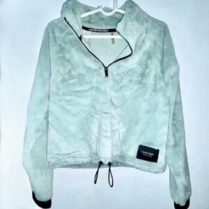 Calvin Klein Performance - Women's Sherpa Cinch Waist 1/4 Zip Pullover Size L